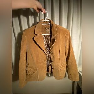 Lady Hathaway corduroy camel blazer (M)